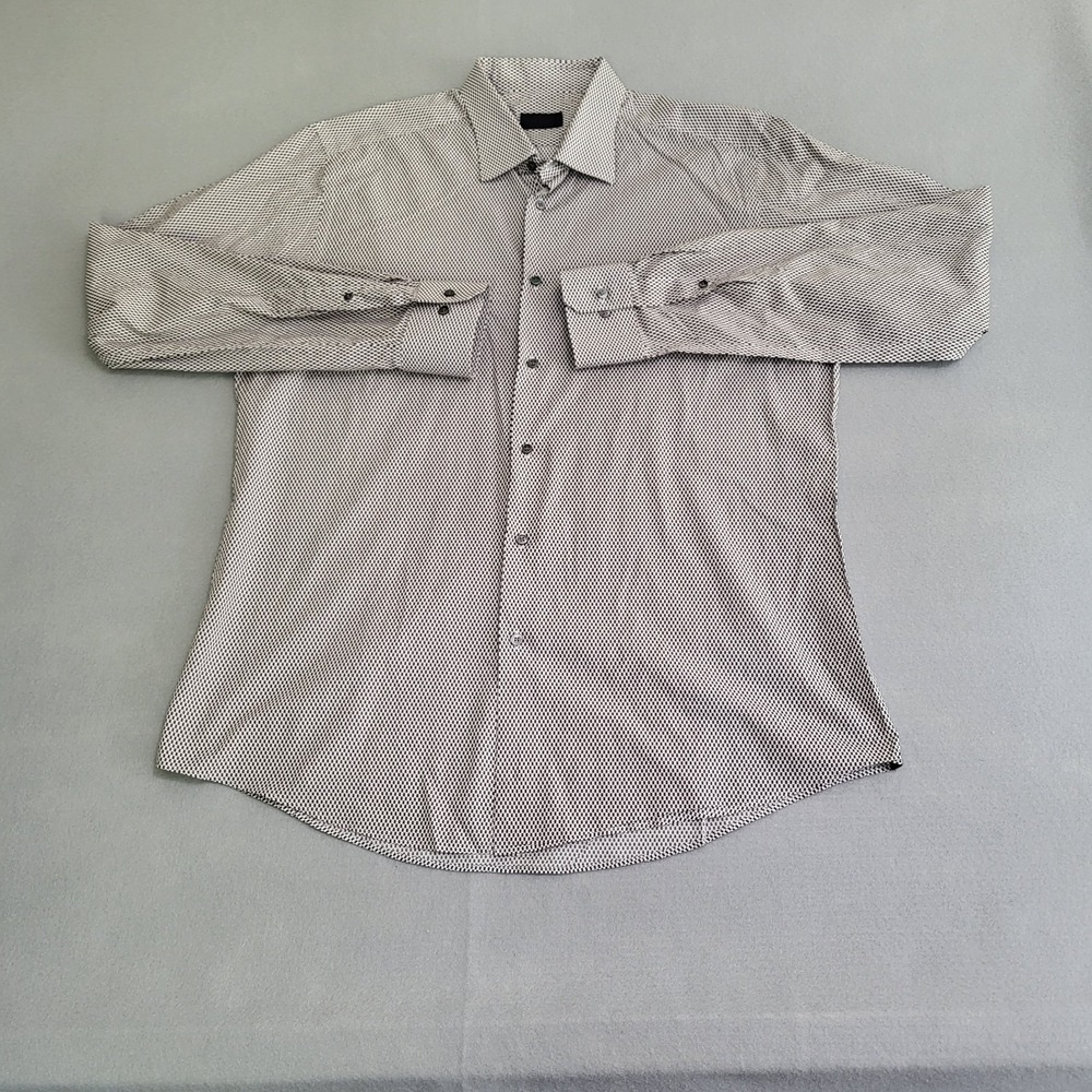 Pal Zileri Long Sleeve Button Up Dress Shirt 100% Cotton Men's 17.5 / 44